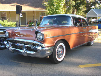 1957 Chevy Belair coupe Newport Indiana Hill Climb 2006